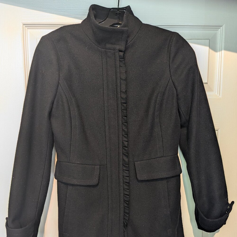 Banana Republic Wool Coat | Size Petite X-Small | Black